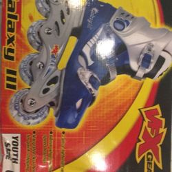 In-line Roller Skates /Blade runners GALAXY III by VFXGEAR. YOUTH Size 6