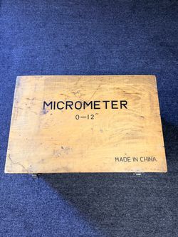 Micrometer Set 0–12" Wooden Storage Case