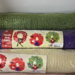 3 Rolls of Metallic Mesh Fabric 3/$12 or 1/$4