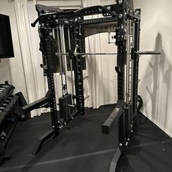 Vesta Fitness PRO SERIES Ultimate Half Rack Functional Trainer w/Smith Machine Bar | 320lb Stack | Gym Equipment | Fitness | Commercial | Squat Rack 