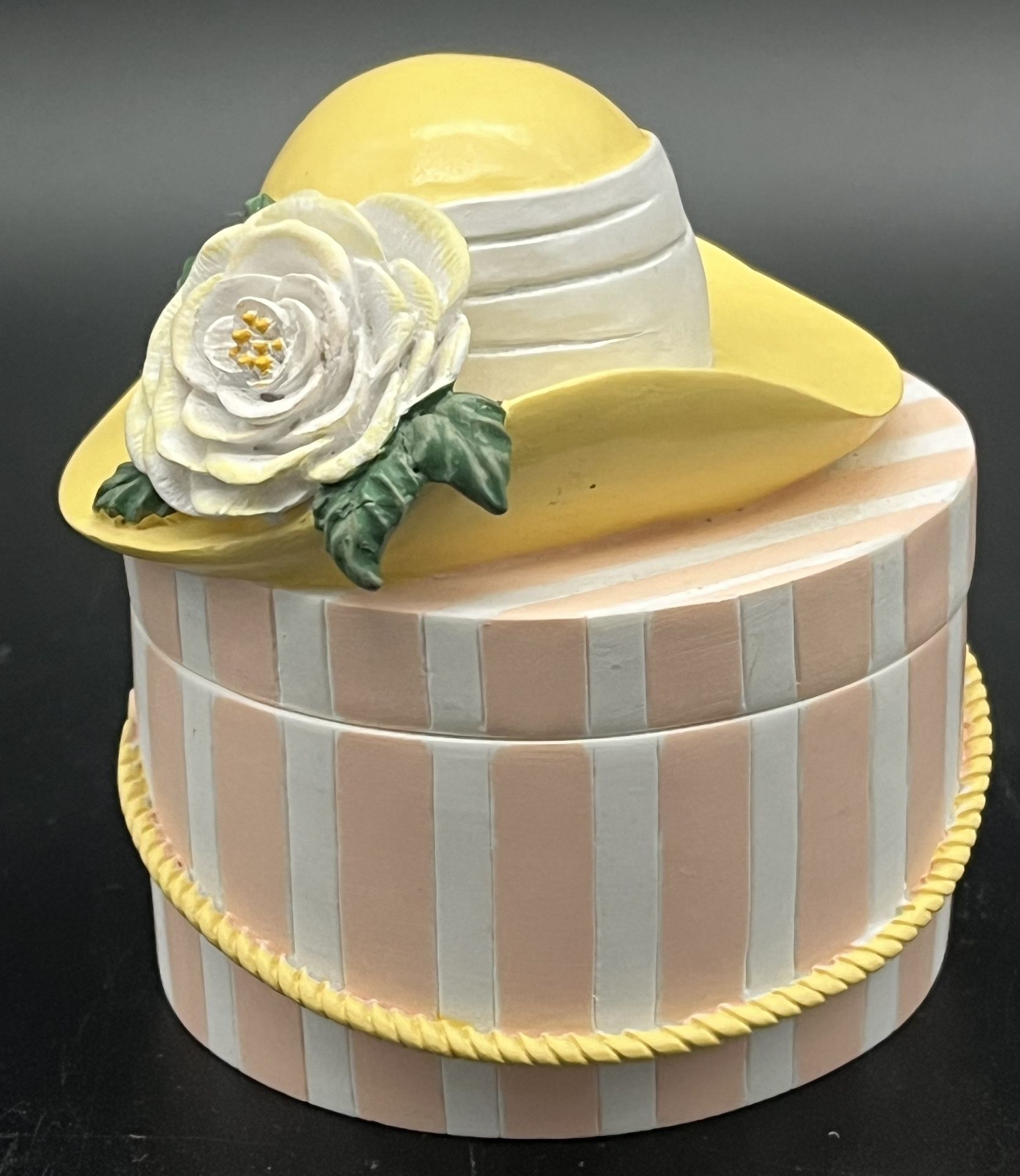 Two’s Company Hat With Box Trinket Box