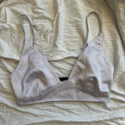 ASOS Design Lilac Satin Bralette Top Medium