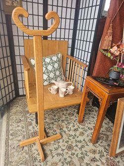 Vintage Solid Oak Coat Hook / Coatrack