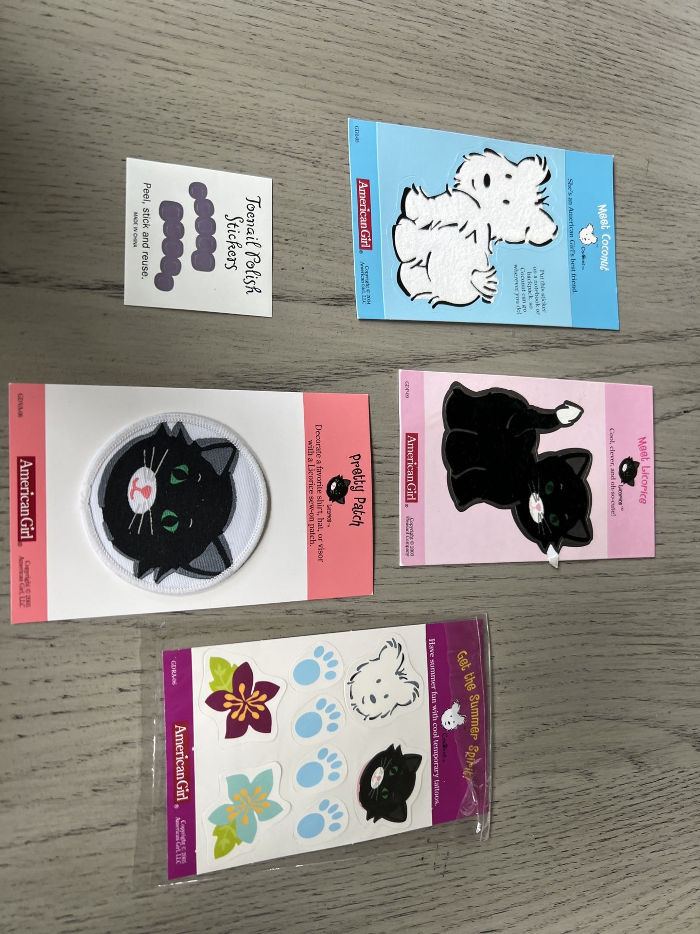 American Girl stickers (5) 1990s