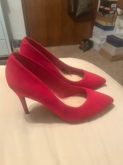 Dark Red Suede Heels 4” size 11 Great Condition