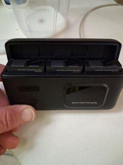Camera battery x3 and charging case lano brand