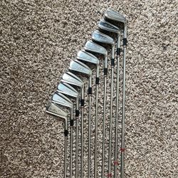 Full Golf Set + Vintage Michelob Bag Ben Hogan Apex Clubs