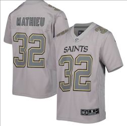 Nike NFL New Orleans Saints Mathieu #32 Gray Football Jersey Youth XL