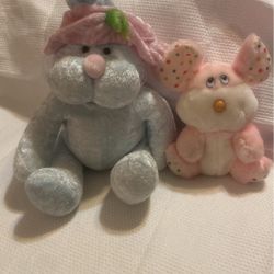 2 Bunny rabbits Stuffed Animals 