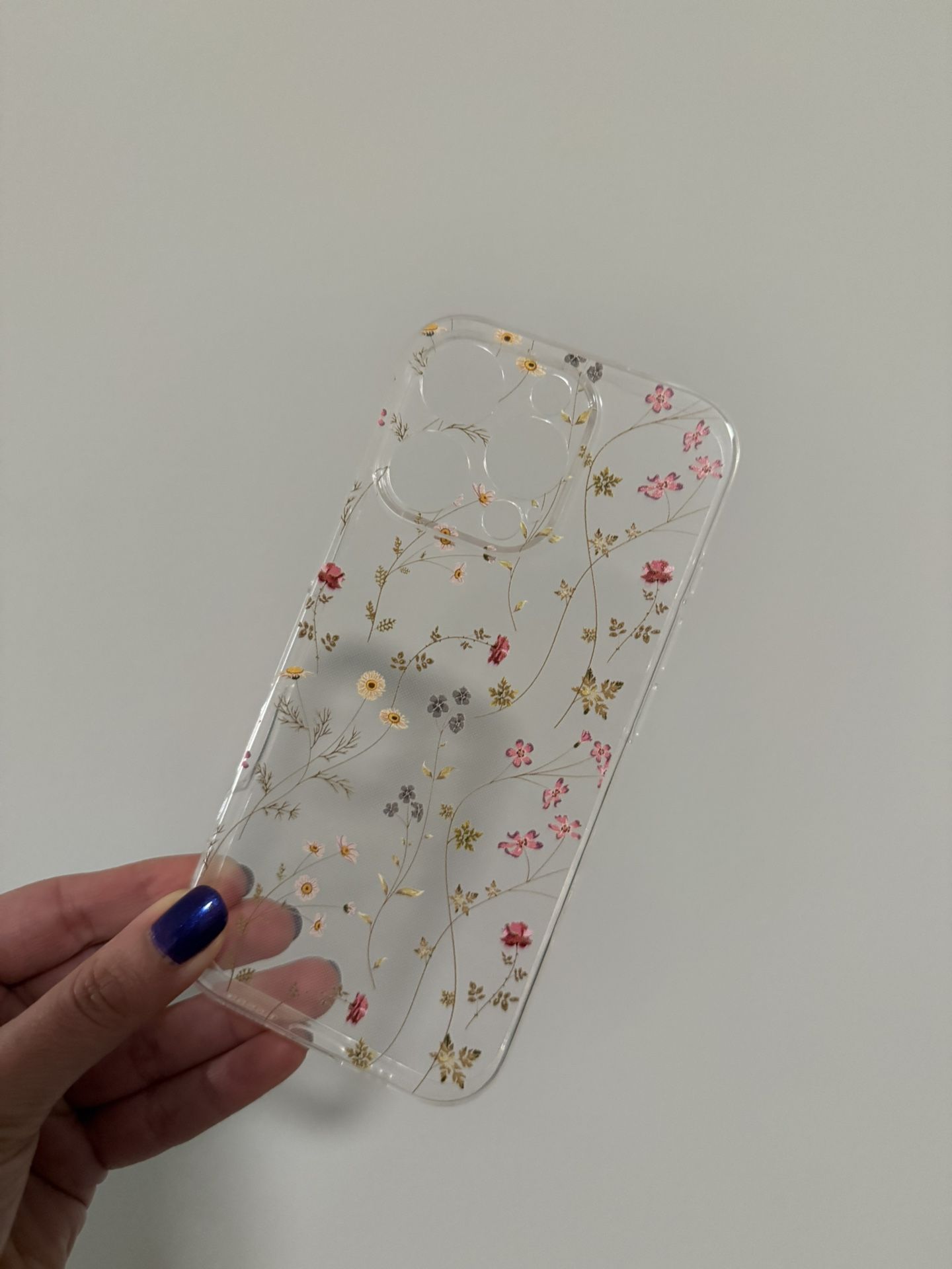 Clear Floral Phone Case for iPhone 16 Pro – New