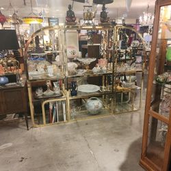 Brass And Glass Shelves/TheShopsInUptown/ #DN-B 
