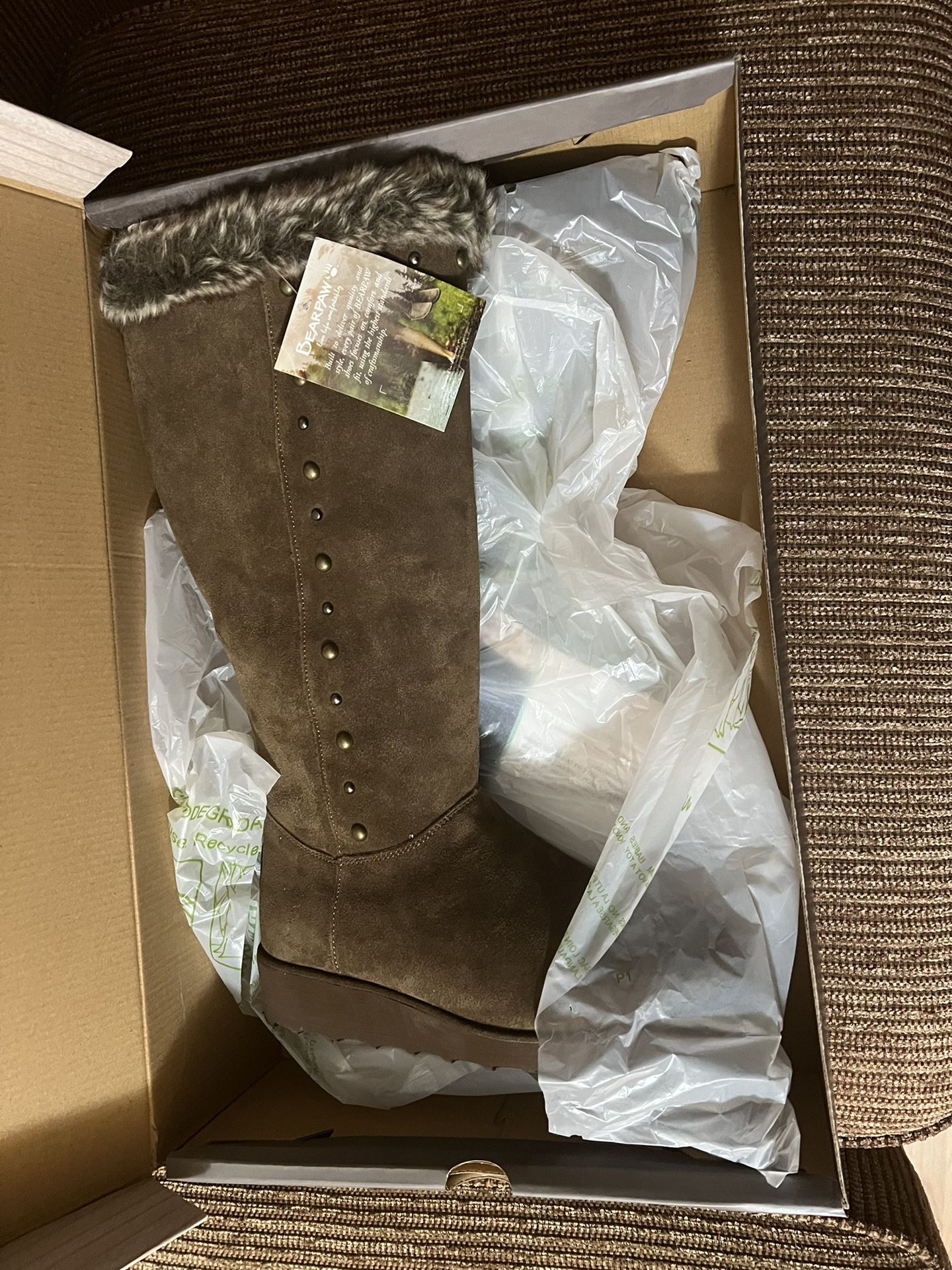 BEARPAW Suede Boots, Color Earth