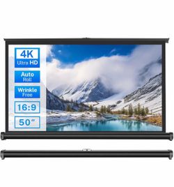 50-Inch Retractable Projector Screen