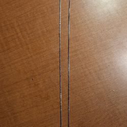 Vintage 925 Sterling Silver Box Chain 21" Long. 