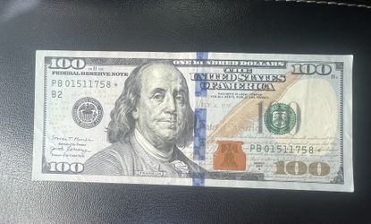 100 dollar bill star note