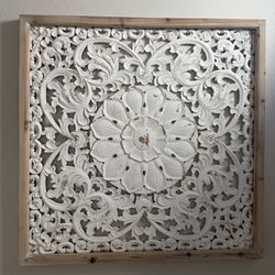 Carved Wood Wall Art - 38” x 38”