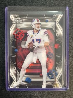 2025 Topps Chrome Black- Josh Allen Red Depths Of Darkness SSP #’d 5/5 - Bills