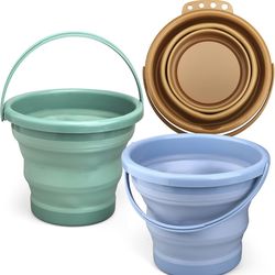 3PCS Foldable Beach Bucket