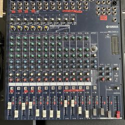 Yamaha Mixing Console Model MG166cx And Yamaha Speakers