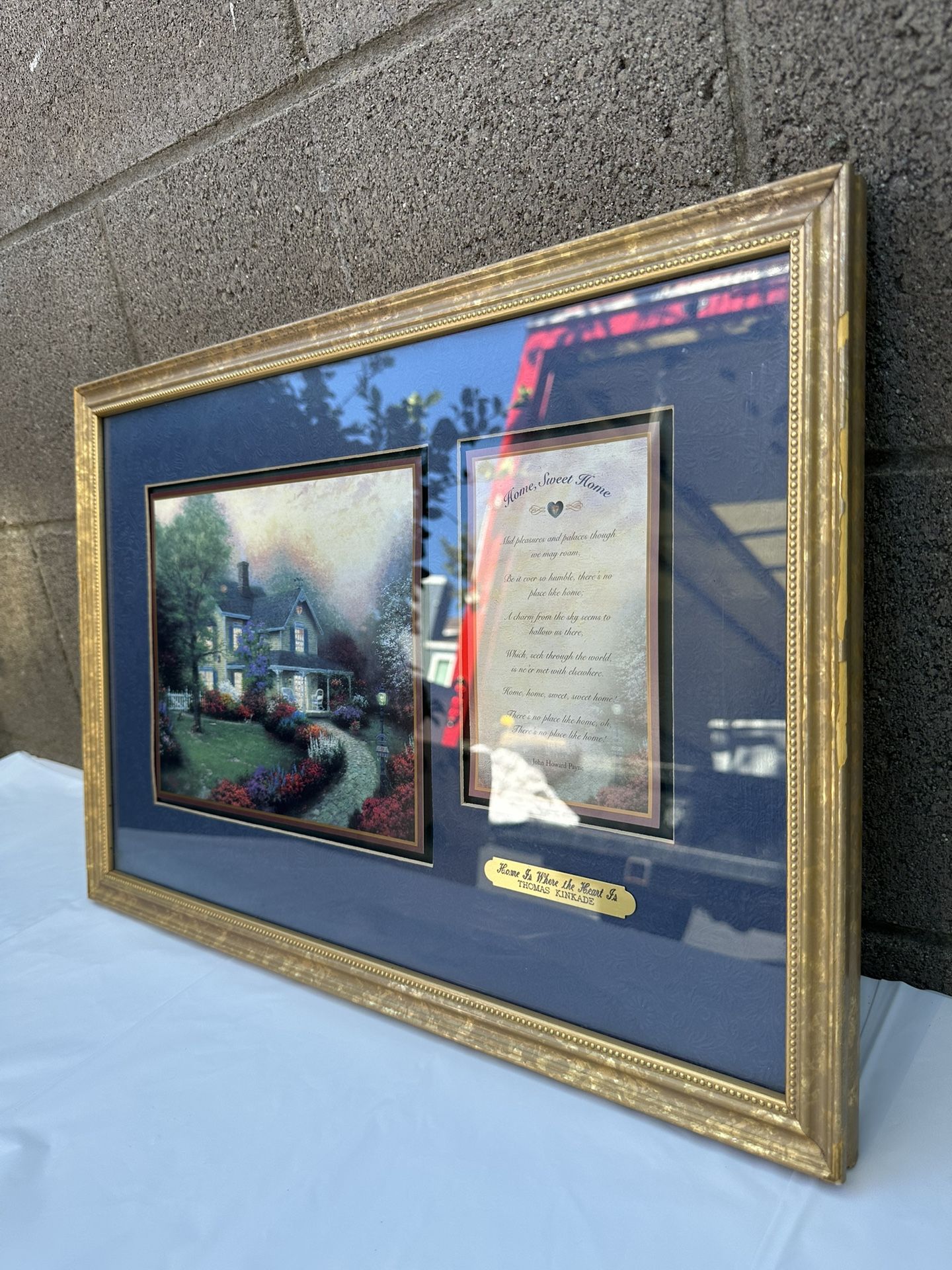 THOMAS KINKADE art print "HOME IS WHERE THE HEART IS" with Home Sweet Home Poem