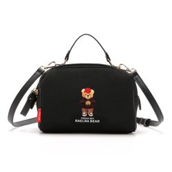 Women Satchel Handbags Top Handle Purse Tote Bag Shoulder Bag Canvas Crossbody Bag Make-up Storage Bag - Black