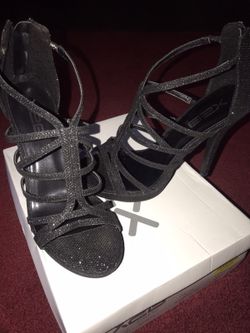 Glitter Black Heels