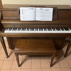 Wurlitzer Acoustic Piano With Bench