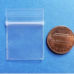 500 Clear 1" x 1" Mini Zip Seal Lock Top Plastic Bags 2Mil Jewelry Pill Small Square