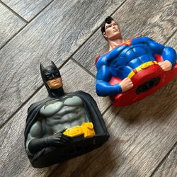 Batman And Superman Piggy Banks
