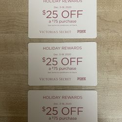 3 VS Holiday Rewards Cards