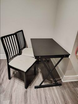 Black Table with Chairs