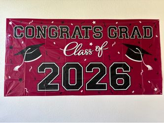 Graduation plastic banner
