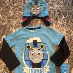 Toddler Boy Shirt Size 2T and Beanie