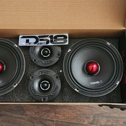 New!! DS18 (2) 6 1/2 Mid Range Speakers & (2) Bullet Tweeters. Great Package Deal For Only $115!!