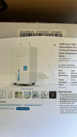 New Dehumidifier