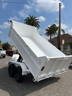 2026 Sky Trailers Dump Trailer / Hydraulic Dump 8.5X12X3 White