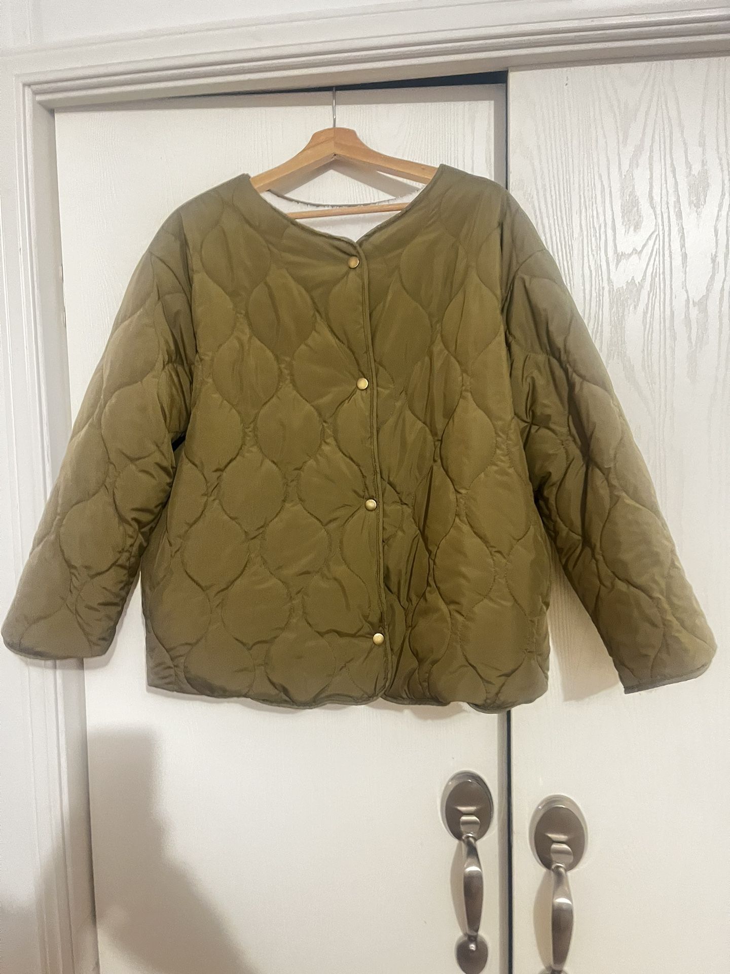 New Reversible Jacket Sherpa/Nylon Size L