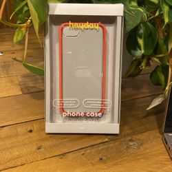 New Heyday iPhone 6, 7, 8 & SE Clear With Pink Trim Phone Case