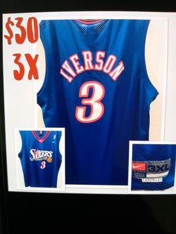 Nike 3XL Sixers Iverson Jersey