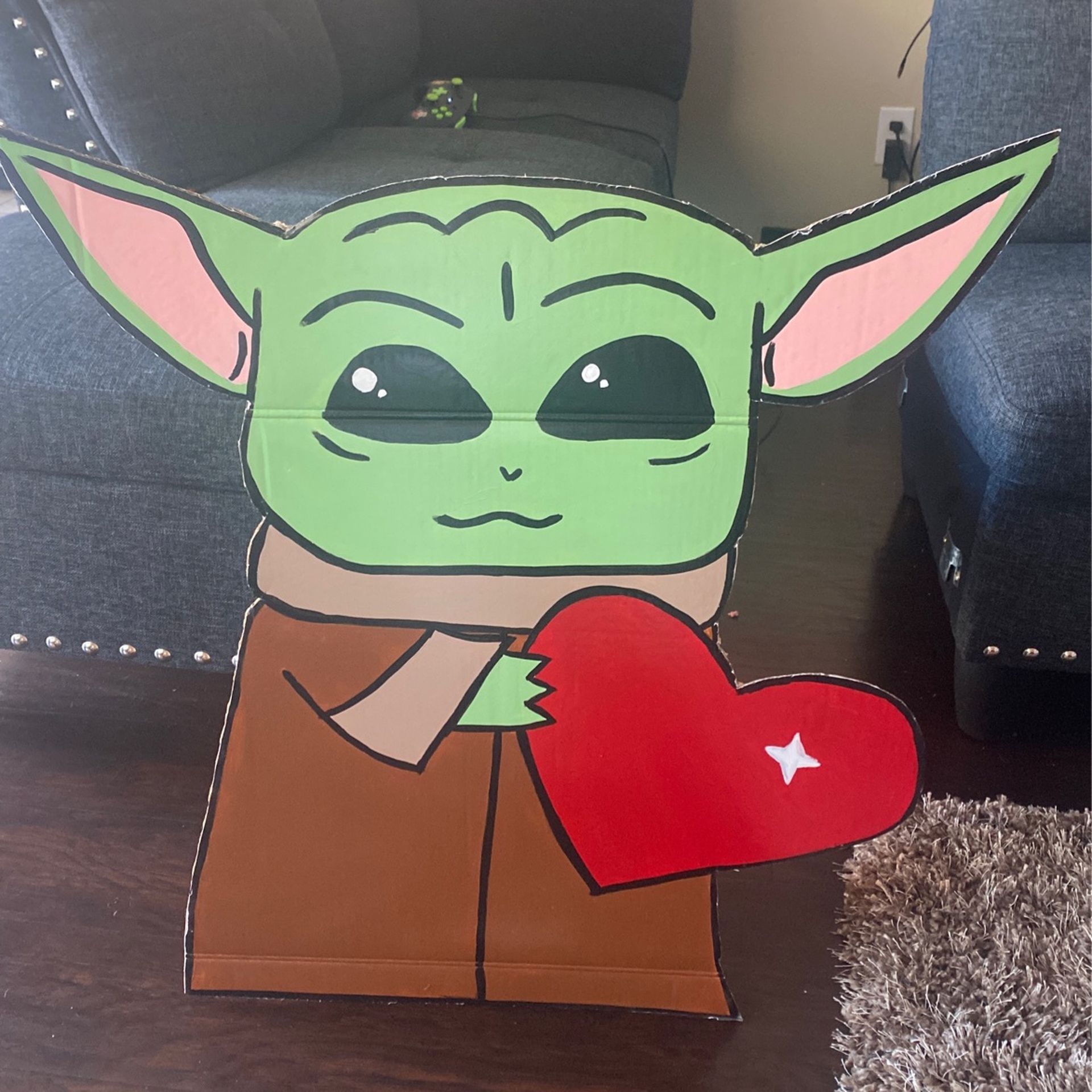 Baby Yoda Valentines Hand painted