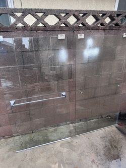 Glass Shower Doors   30” X. 55 1/2”