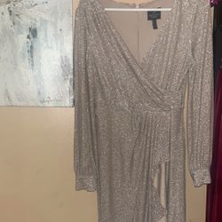 gold shimmery dress
