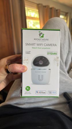 Rocket House Smart WiFi Baby Monitor Camera – 1080p HD, Night Vision, Motion Detection – New