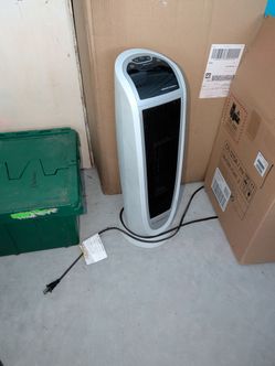 Tower space heater with remote