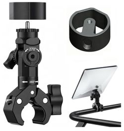 Starlink Mini Mount, 2026/2025 Clamp Mount with Pipe Adapters for RV, Boat Adjustable Universal Aluminum Pole Clamp Mount, Starlink Mini Accessories f