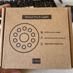 Donut Puck Light With Remote Control Never Used