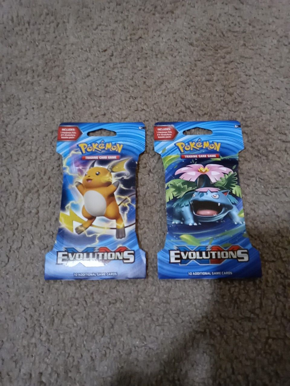 2 pokemon TCG: XY- Evolutions booster pack!