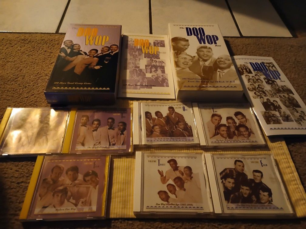 Doo Wop box set Cd disc Volume 1-4 plus free doo wop box 3 oop cd rare