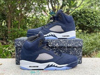 Air Jordan 5 Retro Navy Blue Sneakers