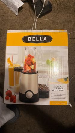 BELLA ROCKET BLENDER 12 PIECE SET PLATINUM EDITION NEW